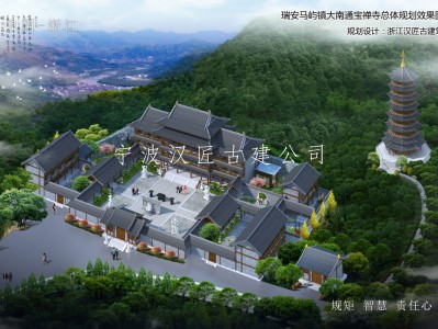 鹽城小型寺院規(guī)劃方案_小寺廟布局效果圖